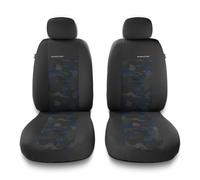 Mossa Coprisedili anteriori compatibili con Renault Megane I, II, III, IV (1995-2019) - fodere sedili - set coprisedili auto universali - 2UNE-BL
