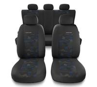 Mossa Coprisedili compatibili con Volkswagen Polo III, IV, V, VI (1994- ) - fodere sedili auto - set coprisedili auto universali - UNE-BL