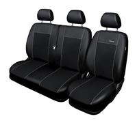 Mossa Coprisedili su Misura compatibili con Ford Transit Custom I Van, Bus (2012-2023) Solo sedili Anteriori: 1+2 - Fodere sedili Auto - Set coprisedili Auto Nero