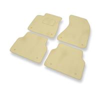 Mossa Premium tappetini auto in velluto compatibili con Audi A8 III D4 (versione lunga) (2010-2017) - tappeti auto - beige