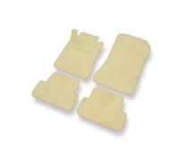 Mossa Premium tappetini auto in velluto compatibili con Mercedes-Benz CLK A209, C209 (2003-2009) - tappeti auto - beige