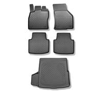 Mossa Set: tappetini in TPE + tappetino per bagagliaio compatibili con Volkswagen Arteon 06.2017-.. Fastback;Shooting Brake - con kit di riparazione; senza ruota di scorta; ala sinistra rimovibile - G