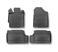 Mossa Tappetini Auto in TPE compatibili con Toyota Yaris III Hatchback (09.2011-08.2020) - tappeti auto neri - G1