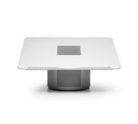 Mossion M1 - Supporto per laptop con ventola di raffreddamento, altoparlanti Bluetooth e hub USB, colore argento metallizzato, girevole a 360°, supporto ergonomico per laptop fino a 18"