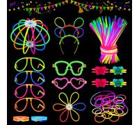 MOSSNDAR 232 Braccialetti Luminosi Fluorescenti Kit Accessori Party Fluo