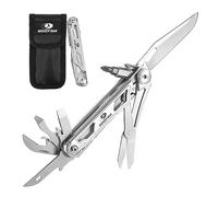 Mossy Oak Coltello Multiuso 12 IN 1, Strumento Multifunzionale in Acciaio Inossidabile con Coltello, Cacciavite, Apribottiglie per il Campeggio, la Riparazione, Leggero con Custodia da Cintura