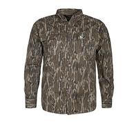 Mossy Oak Cotton Mill 2.0 Camicie da Caccia mimetiche a Maniche Lunghe per Uomo