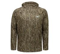 Mossy Oak Mens Camo Hoodie Lightweight Hunting Shirts Camicia, Bottomland, L Uomo