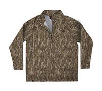 Mossy Oak Men's Hunting Shirts Lightweight Camo Tibbee Tech Stretch Quarter Zip Camicia, Bottomland, L Uomo