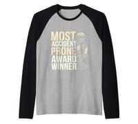 Most Accident Prone Award Winner Umorismo goffo --- Maglia con Maniche Raglan