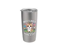 Most Likely To Bring Home A Cat Bicchiere termico in acciaio inox doppia parete