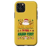 Most Likely To Fall Asleep First Outfit Funny Xmas Pajamas Custodia per iPhone 11 Pro
