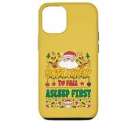 Most Likely To Fall Asleep First Outfit Funny Xmas Pajamas Custodia per iPhone 12/12 Pro