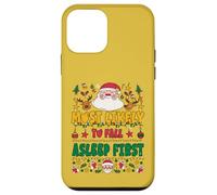 Most Likely To Fall Asleep First Outfit Funny Xmas Pajamas Custodia per iPhone 12 mini