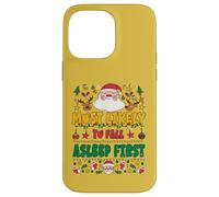 Most Likely To Fall Asleep First Outfit Funny Xmas Pajamas Custodia per iPhone 14 Pro Max