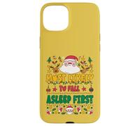 Most Likely To Fall Asleep First Outfit Funny Xmas Pajamas Custodia per iPhone 15 Plus
