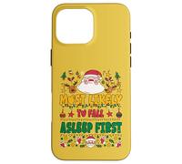 Most Likely To Fall Asleep First Outfit Funny Xmas Pajamas Custodia per iPhone 16 Pro Max