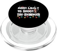 Most Likely To Shoot The Reindeer Family Christmas Holiday PopSockets PopGrip per MagSafe