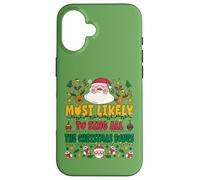 Most Likely To Sing All The Christmas Songs Funny Xmas Custodia per iPhone 16
