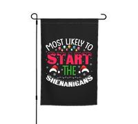 Most Likely To Start The Shenanigans Bandiera Esterna Con Occhielli Bandiera Da Cortile Decorative Bandiere Da Cortile Per Prato Camera Da Letto Dormitorio 30X45cm