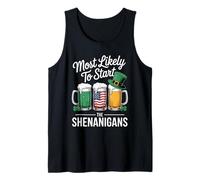Most Likely To Start The Shenanigans - St Patricks Day Beer Canotta