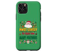 Most Likely To Take Too Many Pictures Outfit Funny Xmas Custodia per iPhone 11 Pro