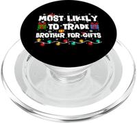 Most Likely To Trade Brother Funny Christmas Holiday Outfit PopSockets PopGrip per MagSafe