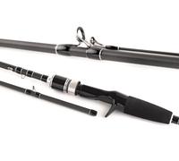 Mostal Neckar Pro Baitcasting 1,95m 10-28g 2 Pezzi Asta da Pesca Nera