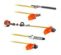 Moster-620 Decespugliatore a Scoppio 62CC con Design modulare e Kit Multifunzione 5 in 1: Motosega, Tagliasiepe, Tosaerba e Tagliabordi.