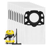 MOSTFUN 10 Pezzi KFI 487 Sacchetti per Aspirapolvere Compatibile con Kärcher WD4 WD5 WD6 WD5P WD6P MV4 MV5 MV6 SW 5.100 SE 6.100 Sacchetti Filtro di Ricambio Compatibile con Kärcher 2.863-006.0