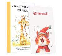 MOSTFUN 32 carte di affermazione per bambini - Carte motivazionali Carte emozioni per gestire emozioni, consapevolezza e autocoscienza educativa