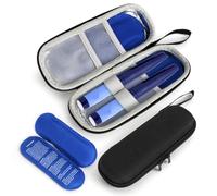 MOSTFUN Borsa Termica per Insulina, Porta Insulina Termico da Viaggio con 2 Borsa Ghiaccio, Portatile Borsa Termica Medicinali per Siringhe, L'insulina e Farmaci (Nero)