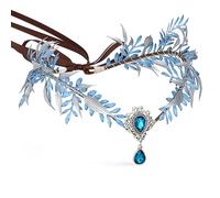 MOSTORY Corona di fiori blu per rifugio, elfo del bosco, corona di elfi, per donne rinascimentali, cosplay, servizio fotografico