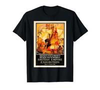 Mostra dell'Impero Britannico - Il Passato e Il Presente della Gran Bretagna 1924 Maglietta con Stampa Grafica Economica, Uomo, Nero, L