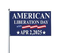 Mostra il tuo spirito con una nuova bandiera per il Giorno della Liberazione Americana - 2 aprile 2025, cartello da giardino da 3x5 piedi
