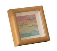 Mostra le opere d'arte del tuo bambino con questa cornice cava per pittura a olio che misura 15,2 cm, con materiali e design da tavolo per un facile posizionamento (colore legno)