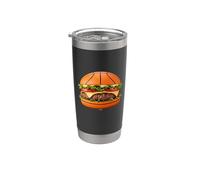 MOSTRA UN PROFONDO AMORE PER GLI HAMBURGER E IL BASKET Bicchiere termico in acciaio inox doppia parete