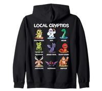 Mostri Cryptidi Locali Carino Cryptid Dell'America Kawaii Divertente Felpa con Cappuccio