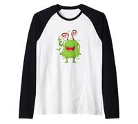 Mostri di Halloween Maglia con Maniche Raglan