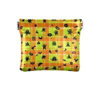 Mostri di Halloween Plaid Donne PU Leather Coin Purse Portatile Accessori da Viaggio per le Donne