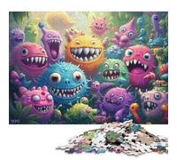 Mostri divertenti Puzzle in Legno 300 Pezzi Puzzle Adulto Decorazione Interna Unica Per Gioco Familiare Divertimento Gioco Regalo Per Amore E Amico Stress Relief 300pcs (40x28cm)