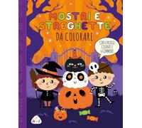 Mostri e streghette da colorare. Ediz. illustrata. Con 6 gommine. Con 6 pastelli colorati