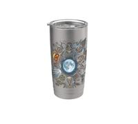 Mostri horror classici Halloween Luna Piena Bicchiere termico in acciaio inox doppia parete