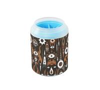 Mostri in stile marocchino bohémien marrone riutilizzabile spazzola in silicone morbido animali domestici forniture e accessori pulisce delicatamente le zampe dopo le passeggiate