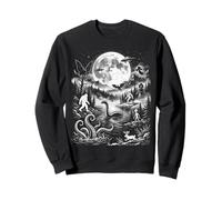 Mostri leggendari sotto la Luna Folklore Paranormale Felpa