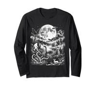 Mostri leggendari sotto la Luna Folklore Paranormale Maglia a Manica