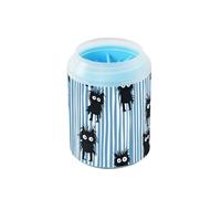 Mostri neri a righe blu e bianche riutilizzabili tazza detergente per zampe morbide setole in silicone forniture e accessori per animali domestici per cani e gatti