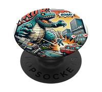 Mostri - Scontro tra dinosauri PopSockets PopGrip Adesivo