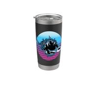 Mostri Squali Marini Predatori Marini Oceani Bestie Profonde Bicchiere termico in acciaio inox doppia parete