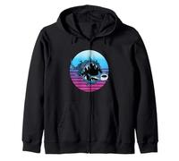 Mostri Squali Marini Predatori Marini Oceani Bestie Profonde Felpa con Cappuccio
